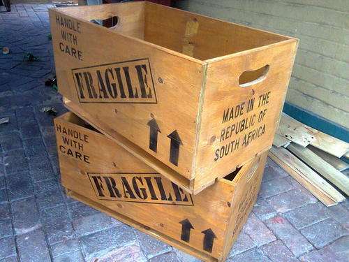 "Fragile" Wooden Crates