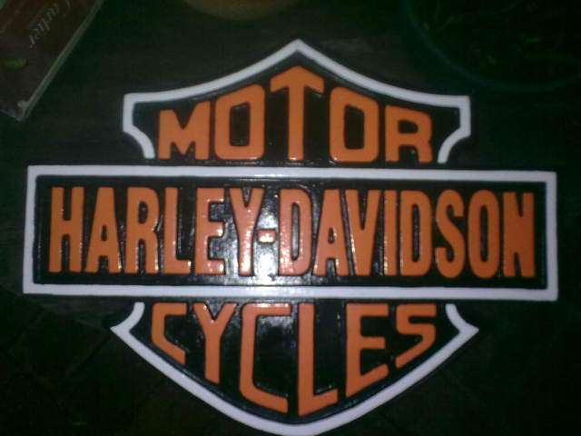 Harley Davidson Embossed Plaque