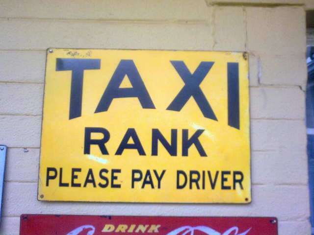 "Taxi Rank" Sign.