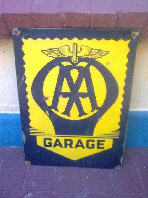 'AA Garage' Enamel Sign.