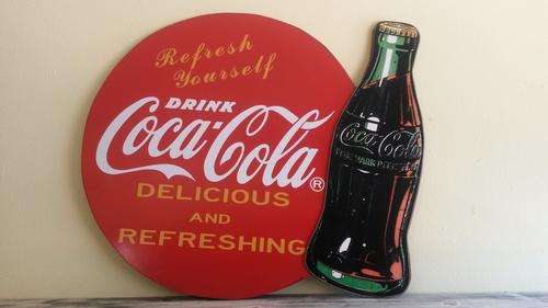 Large Bottle Coca Cola Sign.