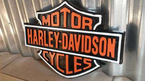 Harley Davidson Embossed Plaque.