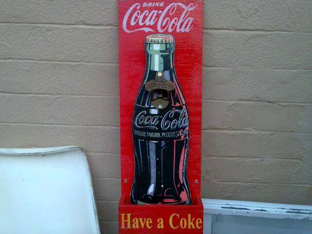 Coca Cola wall mounted bottle opener.