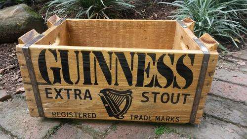 Vintage Style Guinness Crate with badge.