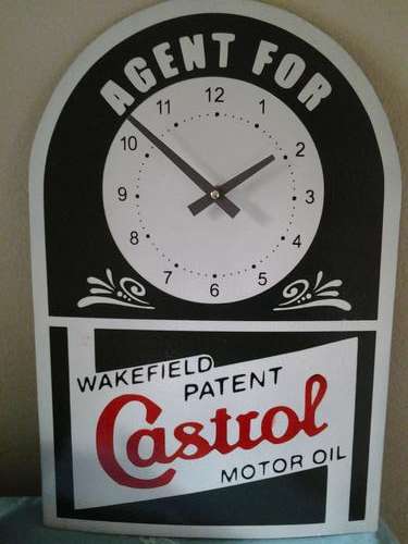castrol motor oil clock