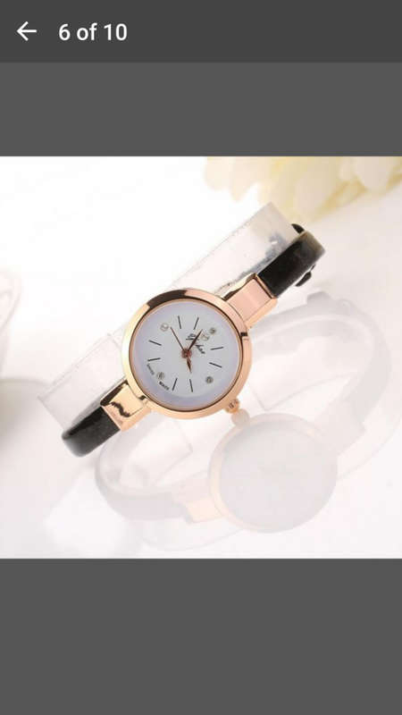 Petite Round Analog Bracelet Quartz Wrist Watch Black