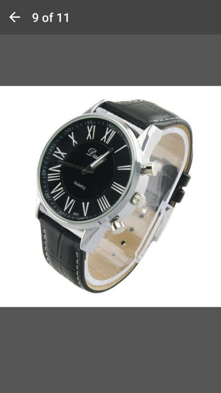 Brand New - Dallas Luxury Leather Mens Quartz Analog Wristwatch - White Face