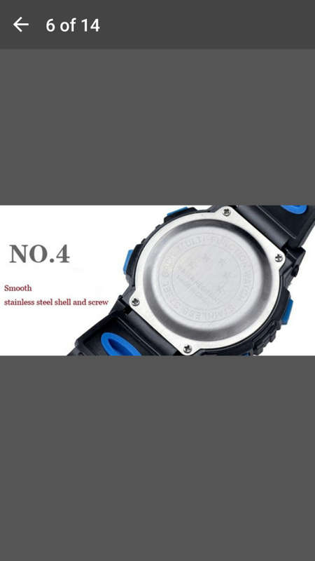 Black Rubber Band Night Light Wristwatch Waterproof Quartz Watch for Children or Adult