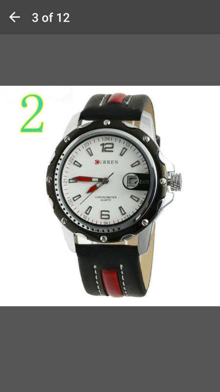 Sport Watch - Curren 8104 Analog & Date Display. Leather Band -  Men - AWESOME WATCH!!!