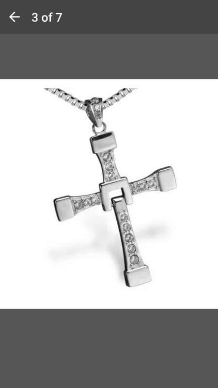 The Fast and The Furious Toretto Cross Pendant Necklace