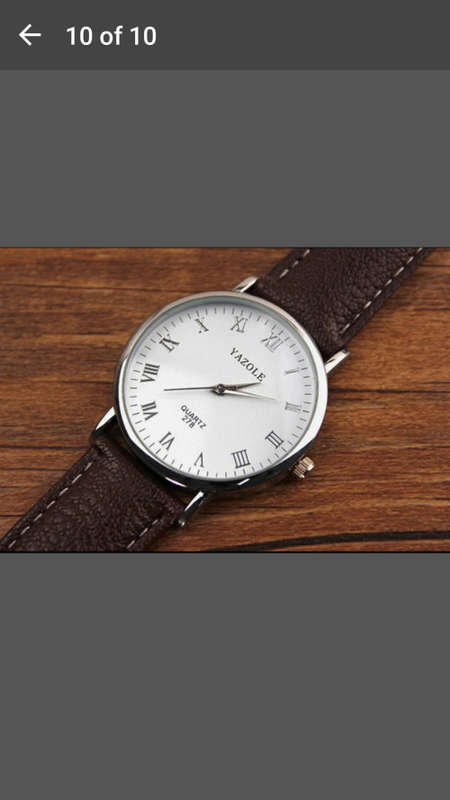 Brand New - Yazole Luxury Leather Mens Quartz Analog Wristwatch - White Face