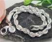 925 Sterling silver new trendy twist design link Chain Unisex Bracelets