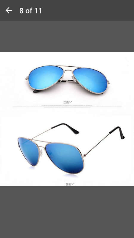 Aviator Sunglasses Polarized Lenses - Silver & Blue