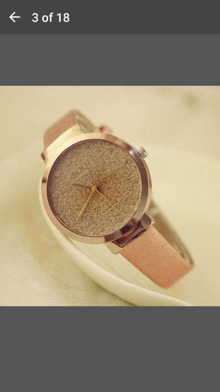 Womans Luxury Sands Starry Temperament Belt Table Diamond Quartz Watch - Khaki