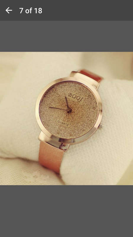 Womans Luxury Sands Starry Temperament Belt Table Diamond Quartz Watch - Khaki