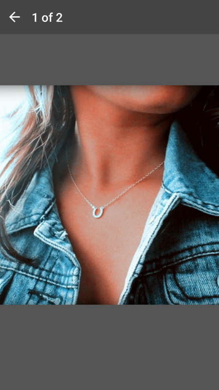 Women Fashion Vintage Personality Good Luck Horseshoe Pendant Necklace