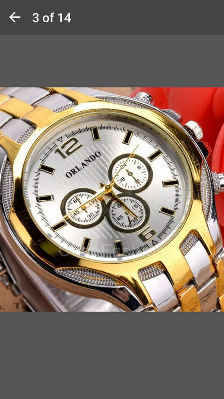 Outstanding-Orlando Men's Fashion Sport/Business Stainless Steel Belt Quartz Wristwatch - White Face