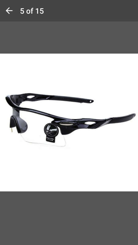 Men's Outdoor Cycling Windproof UV400 Sport Sunglasses Goggles AP - Clear