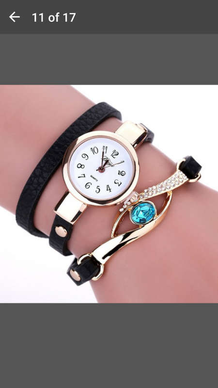 Duoya - New Brand - Eye Gemstone Luxury Womens Watch - Gold Bracelet Watch