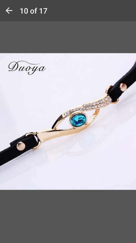 Duoya - New Brand - Eye Gemstone Luxury Womens Watch - Gold Bracelet Watch