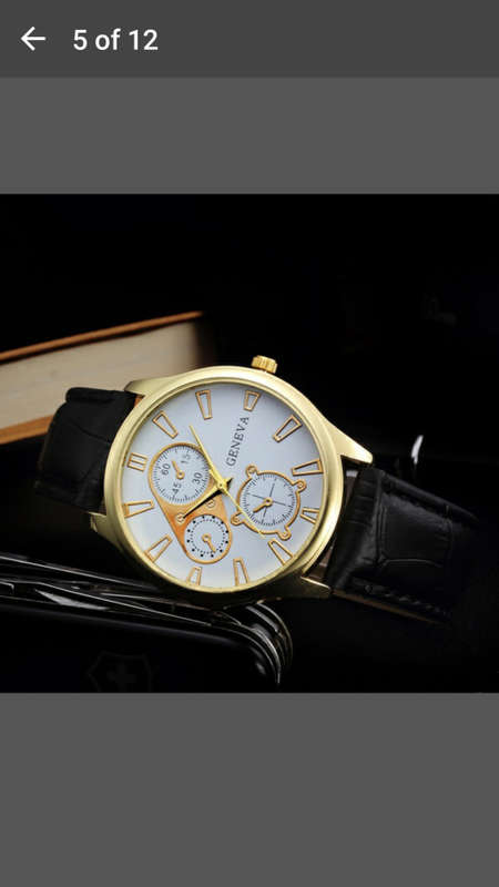 Geneva Unisex Faux Leather Quartz Analog Wrist Watch - Awesome Watch