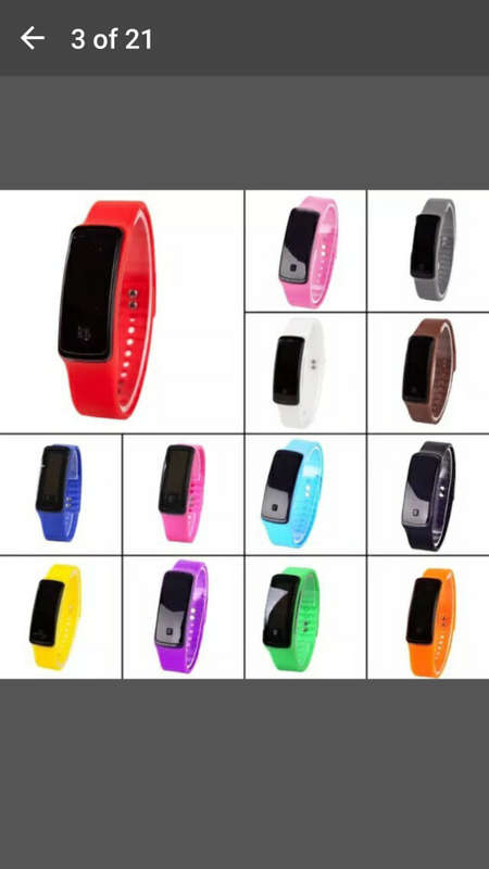 Womens Men Silicone Band Digital LED Bracelet Wristwatch Sports Running Watches - Grey