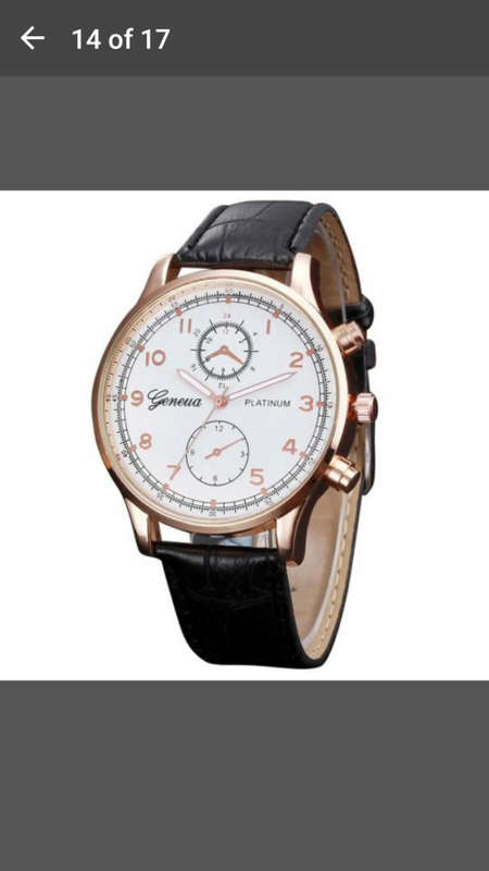 Vintage Classic Men's Leather Strap Quartz Watch - PLEASE NOTE THIS ONE HAS A BROWN STRAP