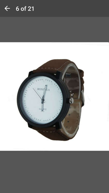 Rosivga 243 Unisex Watch Quartz Leather Strap Knit Scale Wrist Watch