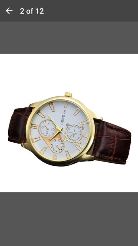 Geneva Unisex Faux Leather Quartz Analog Wrist Watch - Awesome Watch