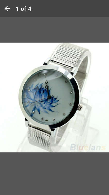 Women's Fashion - Blue Lotus Stainless Steel Mesh Quartz Wrist Watch - Not many of these around