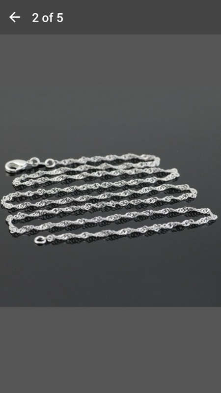 AWESOME - Sterling Silver 1.5MM Charm Water Wave Chain Necklace - 26 Inch - NICE GIFT
