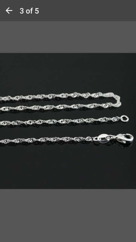 AWESOME - Sterling Silver 1.5MM Charm Water Wave Chain Necklace - 26 Inch - NICE GIFT