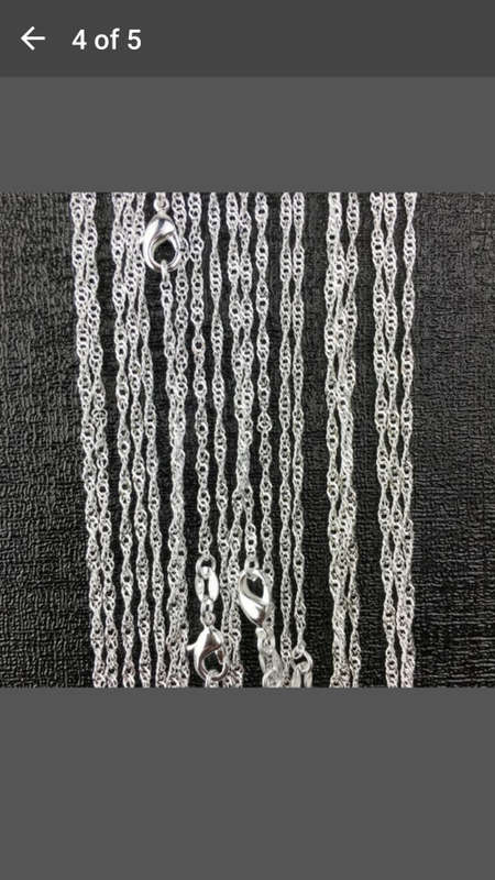 AWESOME - Sterling Silver 1.5MM Charm Water Wave Chain Necklace - 26 Inch - NICE GIFT
