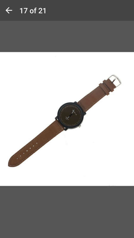 Rosivga 243 Unisex Watch Quartz Leather Strap Knit Scale Wrist Watch - Coffee - V