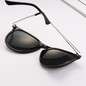 NEW - Unisex Sunglasses - Retro Round Metal Leg - Black