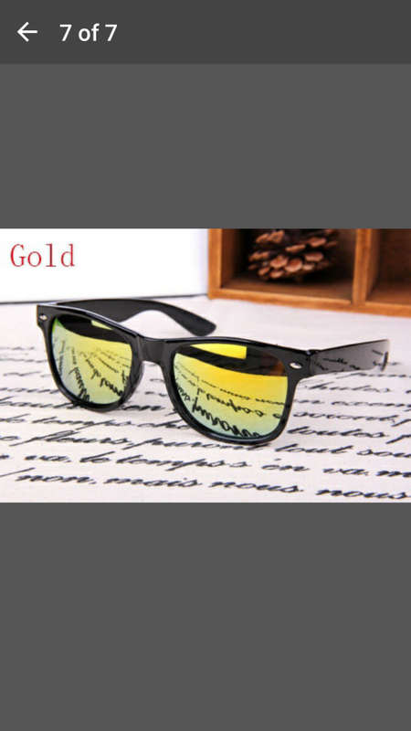Classic Mirrored Sunglasses Cool Shades UV400 Mens Women Unisex - Gold