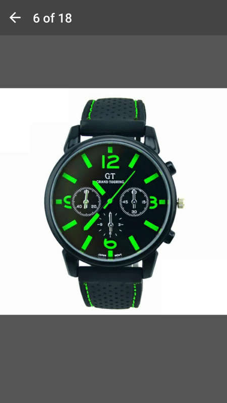 GT Silicone Band Sport Watch - Green