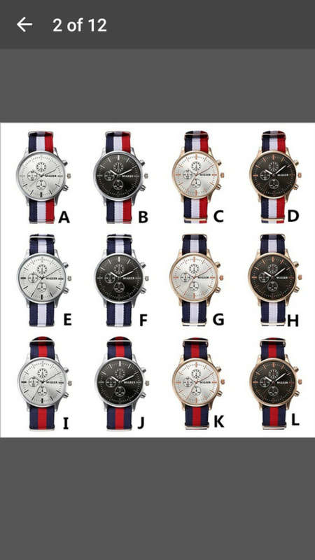 Migeer - Retro Design Blue & Red Denim Band Analog Alloy Quartz Wrist Watch - Awesome! V