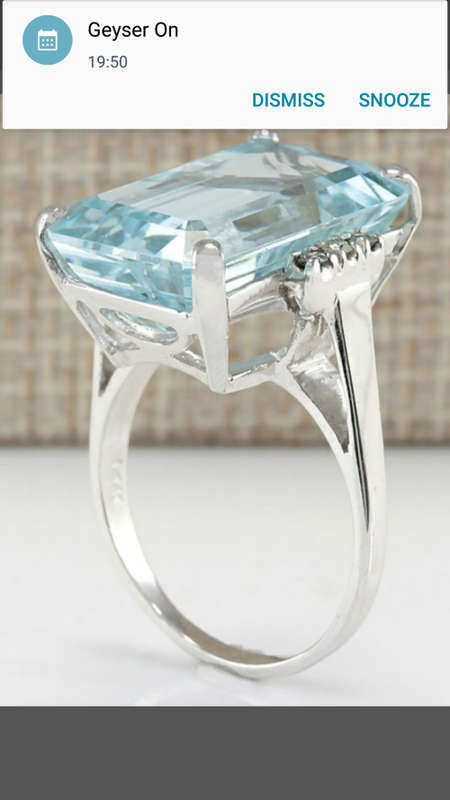 Beautiful Aquamarine 925 Silver Ring - Size 6