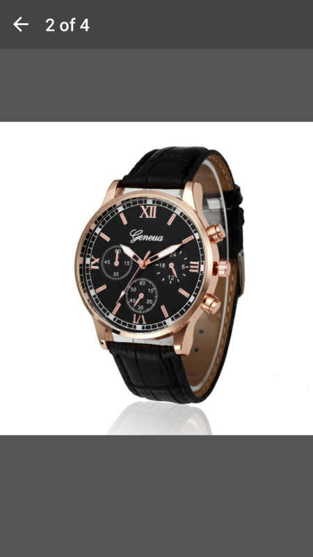 Geneva - New Fashion Men Casual/Business Leather Band Quartz Analog Wrist Watch