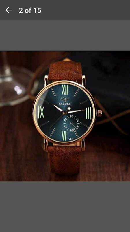 Yazole - Luxury Fashion Leather Mens Glass Quartz Analog Wristwatch - Unique!