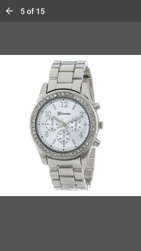 Geneva - Luxury Watch - Faux Chronograph Crystals Quartz Plated Watch