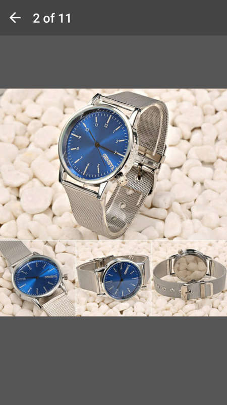 Geneva - Unisex Fashion Metal Band Large Dial Quartz Analog Wrist Watch - Awesome!!