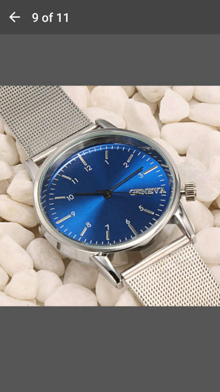 Geneva - Unisex Fashion Metal Band Large Dial Quartz Analog Wrist Watch - Awesome!!