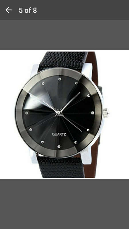 Stunning Men's Luxury Fashion Watch Crocodile Faux Leather Blue Ray Glass Quartz Analog Watch