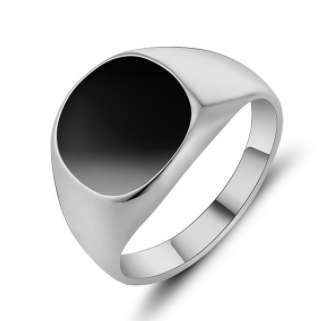 Men's Vintage Silver Plated Ring Stainless Steel - Size 10