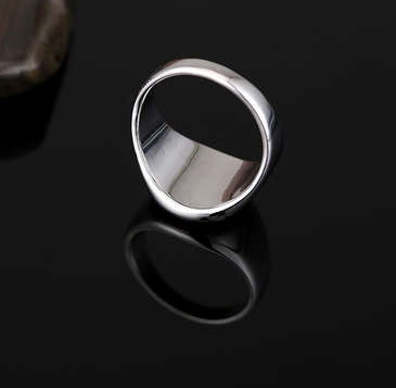 Men's Vintage Silver Plated Ring Stainless Steel - Size 10