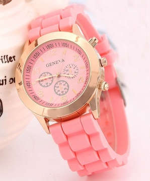Geneva - Fashion Womens Analog Quartz Wrist Watch - Silicon Gel