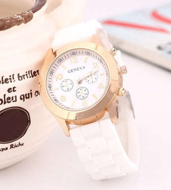 Geneva - Fashion Womens Analog Quartz Wrist Watch - Silicon Gel