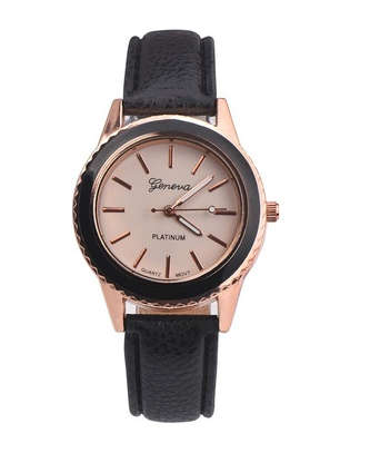 Geneva - Fashion Vintage Appearance Vogue Womens Faux Leather Analog Quartz Wrist Watch